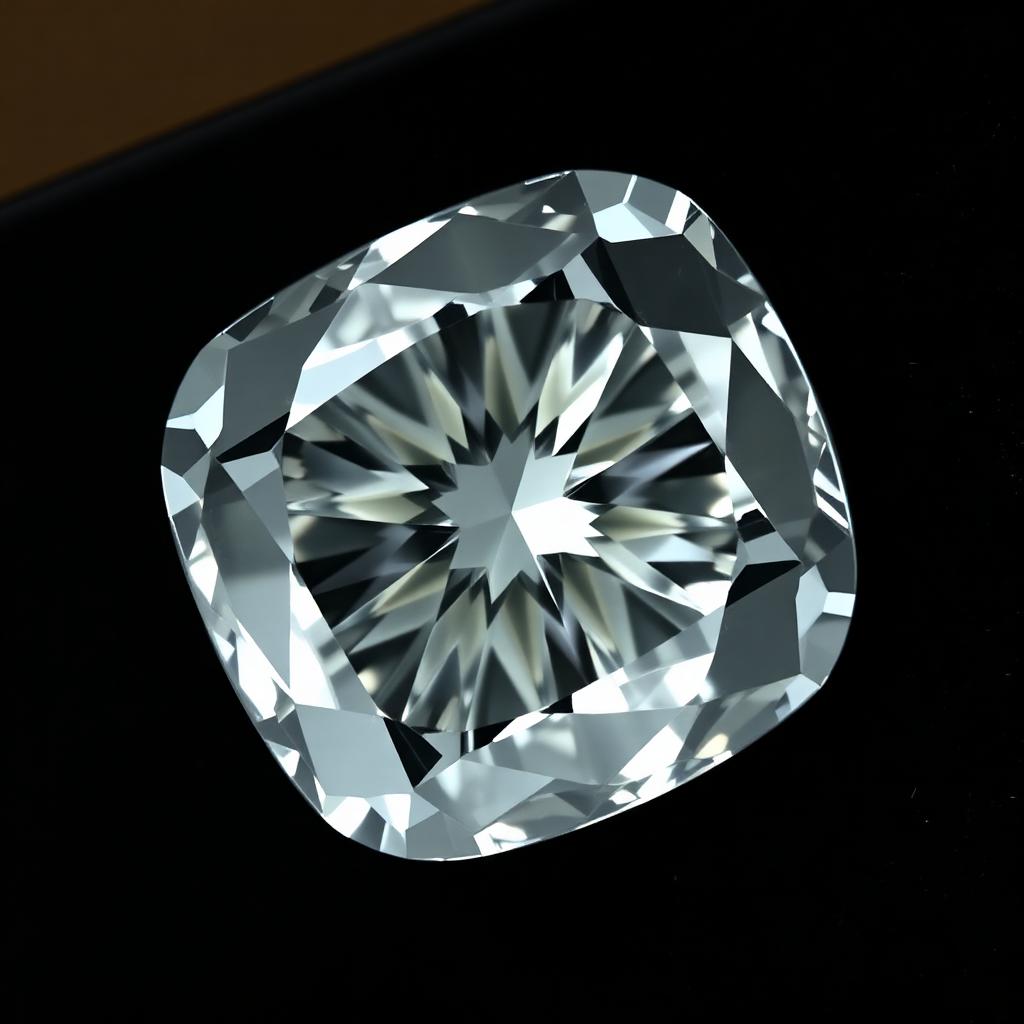 Cushion cut natural diamond