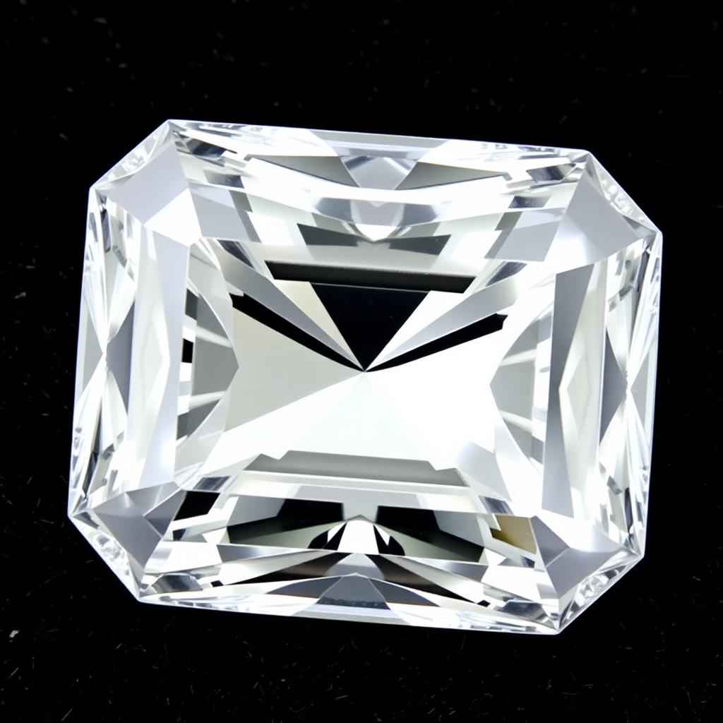Emerald cut natural diamond